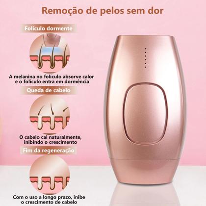 Imagem de Depilador Laser IPL Luz Pulsada Permanente Portátil 900 Mil Disparos