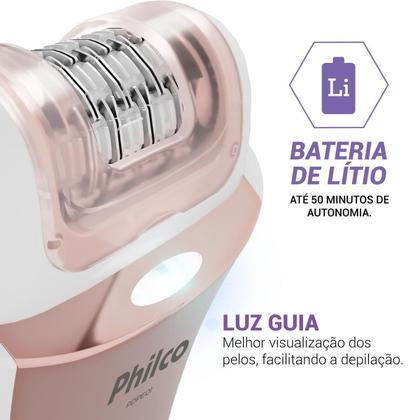 Imagem de Depilador Philco Bivolt 4 acessórios Corpo e Rosto PDPE01