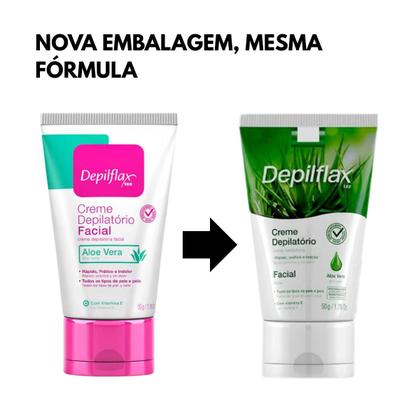 Imagem de Depilflax Creme Depilatório Facial Aloe Vera 50g