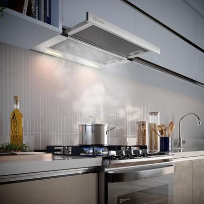 Imagem de Depurador de Ar Electrolux 60cm Retrátil Inox Efficient com Luz de Led (DE6RS)