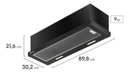 Imagem de Depurador de Ar Electrolux Efficient 90cm DE9RB Retrátil com LED Black 220V