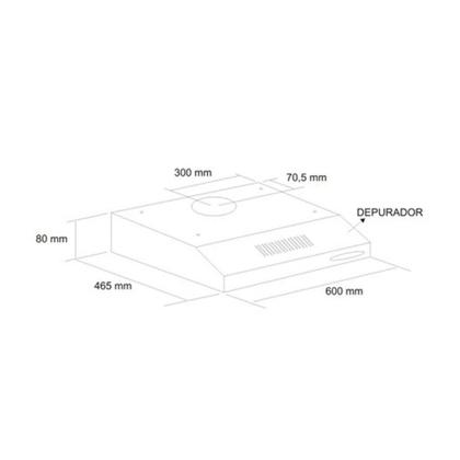 Imagem de Depurador de Ar para Fogão de 4 Bocas de 60 cm Power Steel Fischer