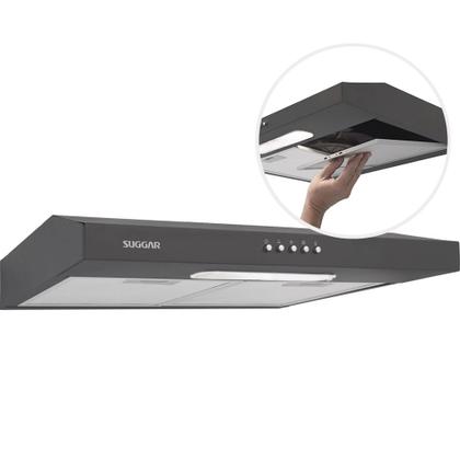 Imagem de Depurador E Exaustor De Ar Suggar Slim 80cm 3 Velocidades Titanium