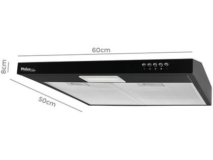 Imagem de Depurador e Exaustor Philco 60Cm Slim 3 Velocidades Preto PDR60P 127V