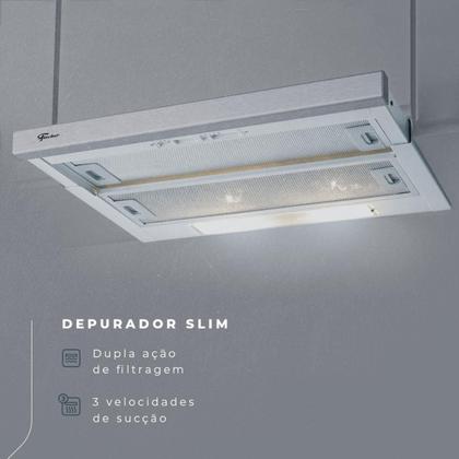 Imagem de Depurador Slim 220v Branco 60cm Fischer