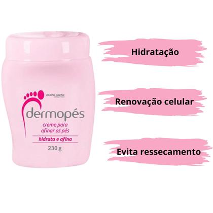 Imagem de Dermopés Creme Hidratante Para Afinar Os Pés Abelha Rainha 230g (rosa)