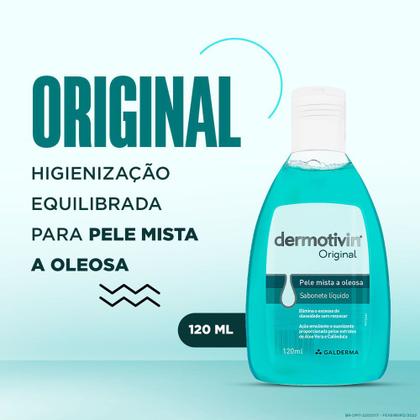 Imagem de Dermotivin Original Sabonete Líquido para Pele Mista ou Oleosa 120ml
