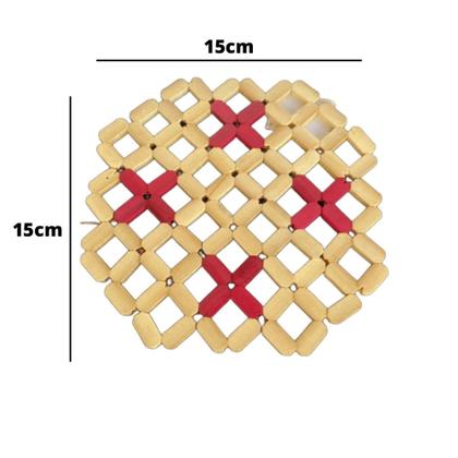 Imagem de Descanso de panela bambu redondo rosa ou verde - PLASFORM