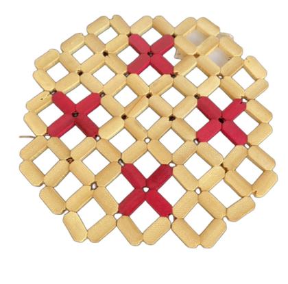 Imagem de Descanso de panela bambu redondo rosa ou verde - PLASFORM