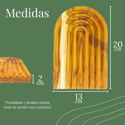Imagem de Descanso De Panela Quente Sopeira Apoio Em Madeira Kit com 4