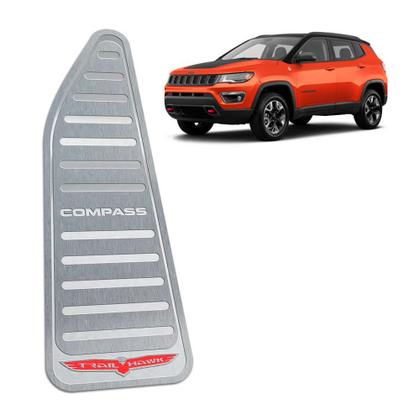 Imagem de Descanso De Pé Jeep Compass Trailhawk Em Aço Inox Prata