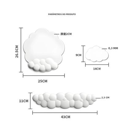 Imagem de Descanso de Pulso para Teclado - Espuma de Memória e Couro Macio para Alívio da Dor