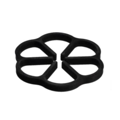 Imagem de Descanso de Silicone Para Panela Flor Preto