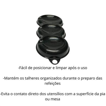 Imagem de Descanso de Talheres Plastico Preto
