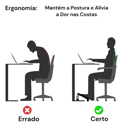 Imagem de Descanso Ergonômico Para Os Pés Apoio Pé Mdf Com Regulagem Proteção na Postura