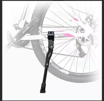 Imagem de Descanso Lateral para bike  aro 26 e 29 em Alumínio Preto Fixação no Quadro com Regulagem