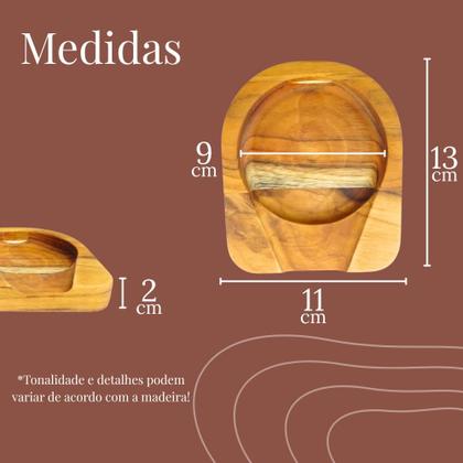 Imagem de Descanso Panela Madeira Apoio Para Travessas e para colher