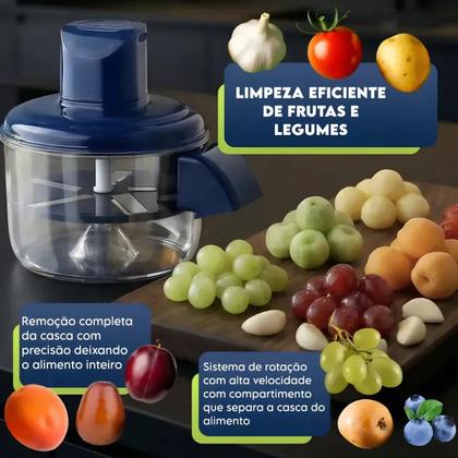 Imagem de Descascador de uvas automático, descascador de alho elétrico, pequeno descascador de frutas sem fio para uso doméstico