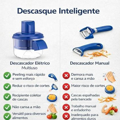 Imagem de Descascador Elétrico De Alimentos Alho Legumes Frutas