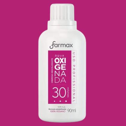 Imagem de Descolorante Água Oxigenada Cremosa 30 Volumes 90Ml - Farmax