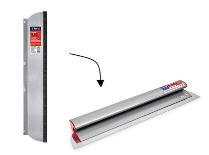 Imagem de Desempenadeira aco berox 60cm nivelapro atlas profissional + lamina refil extra