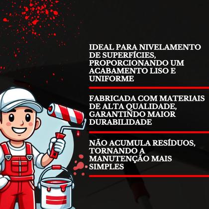 Imagem de Desempenadeira Aço Inox 25cm + Refil Lâmina Ferro Atlas Massa Corrida Cimento Queimado Tipo Berox