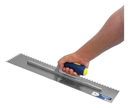 Imagem de Desempenadeira Grande 48 X 12cm Aço Dentada 6mm Profissional