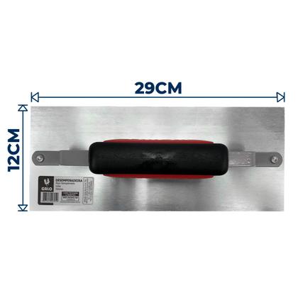 Imagem de Desempenadeira Lisa Galo 305/00 29x12cm Aço Temperado C/Cabo Fechado para Acabamentos de Massa Corrida Gesso e Texturas Profissional