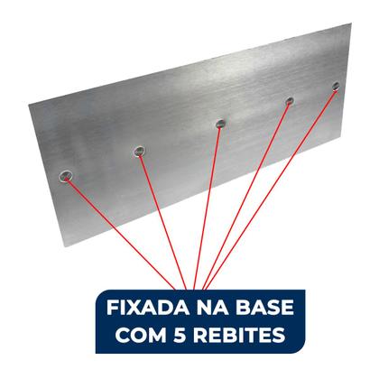 Imagem de Desempenadeira Lisa Galo 305/00 29x12cm Aço Temperado C/Cabo Fechado para Acabamentos de Massa Corrida Gesso e Texturas Profissional