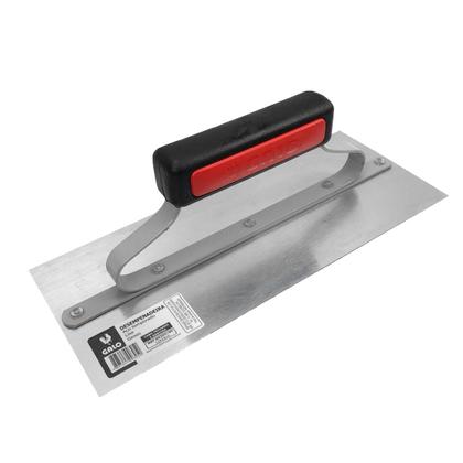 Imagem de Desempenadeira Lisa Galo 305/00 29x12cm Aço Temperado C/Cabo Fechado para Acabamentos de Massa Corrida Gesso e Texturas Profissional