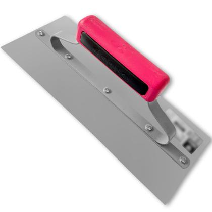 Imagem de Desempenadeira Lisa Galo 305 05 29x12cm Aço Temperado Com Cabo Fechado Argamassas Massa Corrida Gesso e Texturas Pedreiros Profissional