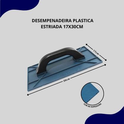 Imagem de Desempenadeira Pvc Estriada 17x30 Cm - Gerplast
