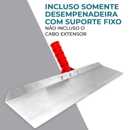 Imagem de  Desempenadeira Rodo Lisa / Dentada Timóteo 48cm Suporte Fixo com Rosca Universal Precisão e Acabamento Perfeito Profissional