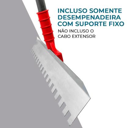 Imagem de  Desempenadeira Rodo Lisa / Dentada Timóteo 48cm Suporte Fixo com Rosca Universal Precisão e Acabamento Perfeito Profissional
