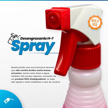 Imagem de Desengraxante 1 Litro H-7 Limpeza Pesada Spray C/ Aplicador