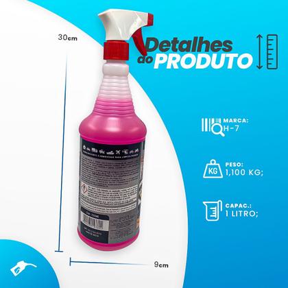 Imagem de Desengraxante 1 Litro H-7 Limpeza Pesada Spray C/ Aplicador