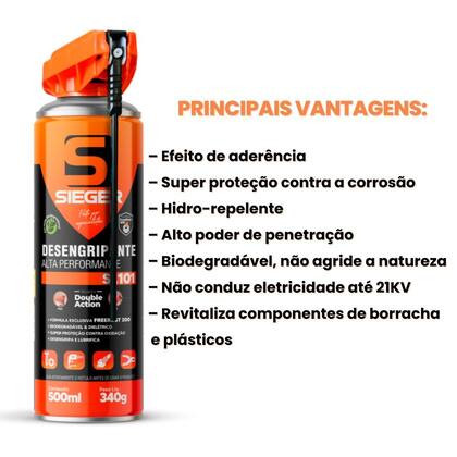 Imagem de Desengripante Alta Performance SL101 500ml SIEGER