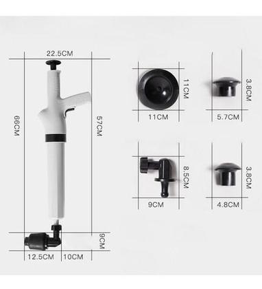 Imagem de Desentupidor De Ar Alta Pressão Pia Vaso Ralo Tanque MaxDreno Airjet Vertical  GlobalMix