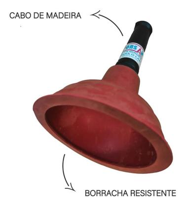 Imagem de Desentupidor De Pia Cozinha Lavatório Manual Borracha Forsan
