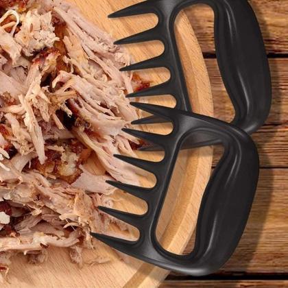 Imagem de Desfiador De Carne Garra 2 Peças Conjunto Para Fixar Desfiar Cortar Carne Churrasco