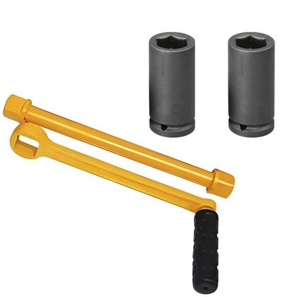 Imagem de Desforcímetro Torqueador Manual 780 Kgf Potente com Maleta e 2 Soquetes 32 e 33 mm Rotta 376 500201