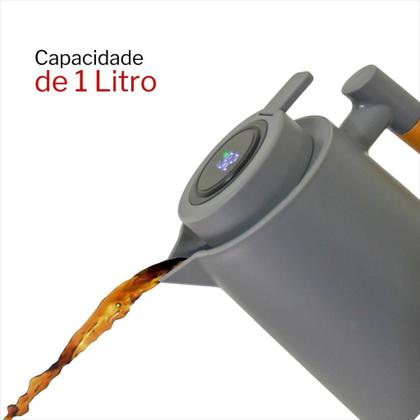 Imagem de Desfrute Cada Gole: Garrafa Térmica com Termômetro LED Integrado