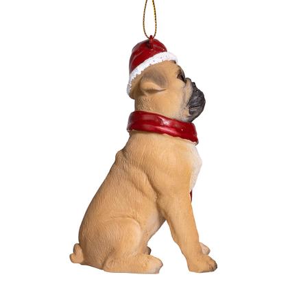 Imagem de Design de enfeites de Natal para cães Toscano Pug em cores