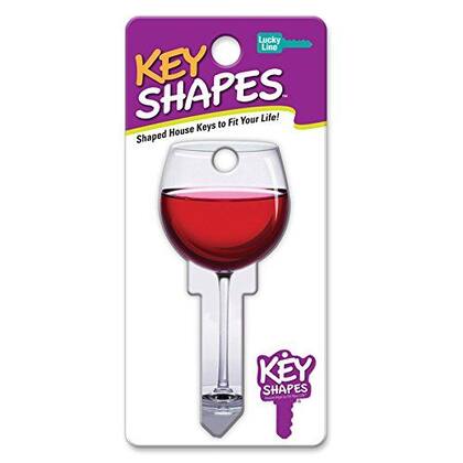 Imagem de Design de vinho tinto Key Blank Lucky Line SC1 House Key