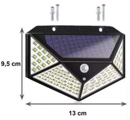 Imagem de Design Premium: Luminária Solar 100 Leds Sensor Jardim À