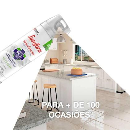 Imagem de Desinfetante Aerossol Lysoform Original 360ml Indicado para superfícies com Fácil Aplicação