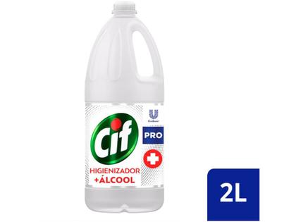 Imagem de Desinfetante Cif Higienizador + Álcool sem Perfume - Profissional 2L