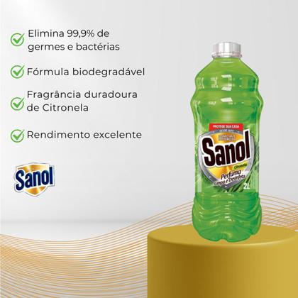 Imagem de Desinfetante citronela 2l sanol