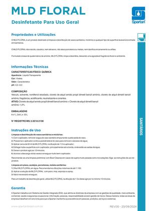 Imagem de Desinfetante Concentrado Spartan MLD Floral 5L