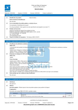 Imagem de Desinfetante Concentrado Spartan MLD Floral 5L